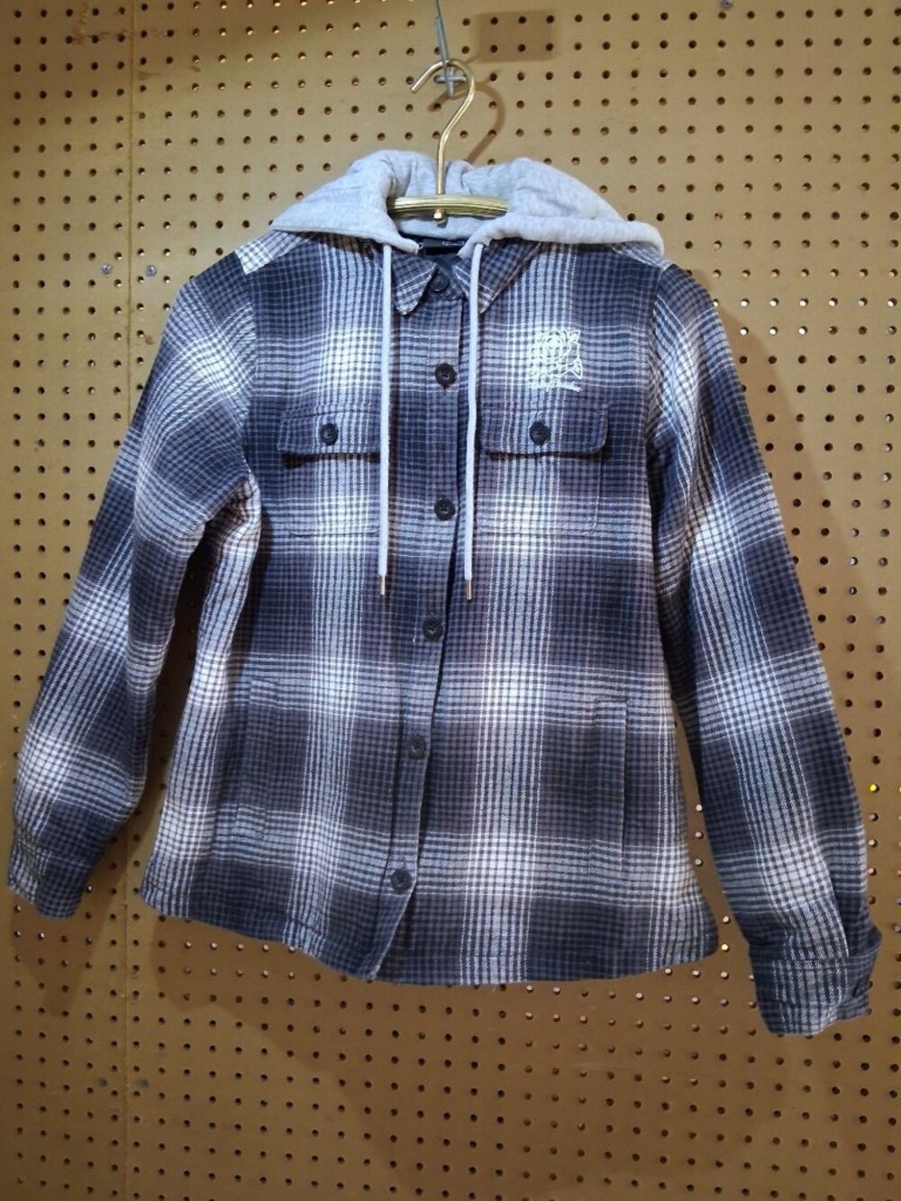 Harley-Davidson Womens Hooded Flannel Jacket With Quilted Lining - Picture 1 of 7